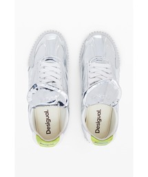 Desigual | ヴィンテージ風ローカット メタリックシルバースニーカー(スニーカー)