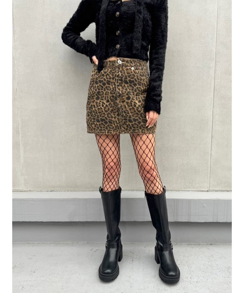 EGOIST（エゴイスト）の「レオパード柄ミニスカート（スカート・レディース・マルチ・S/M）」の2枚目の写真
