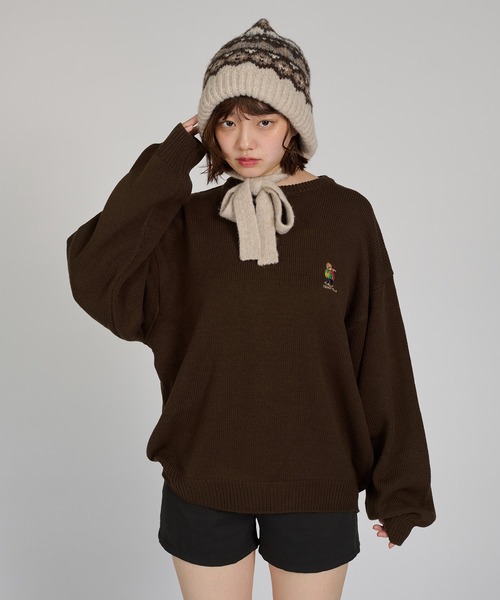 kutir(クティール)の「kutirlune/カウチンニットキャップ(ニットキャップ/ビーニー・レディース・ブラック/カーキ/ベージュ/ブラウン・FREE)」の5枚目の写真