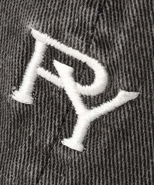 Purple&Yellow（パープルアンドイエロー）の「コットンツイル／コットンツイルピグメント加工ロゴ刺繍ローキャップ（キャップ・メンズ・ブラック/チャコール/グリーン/オレンジ・FREE）」の12枚目の写真