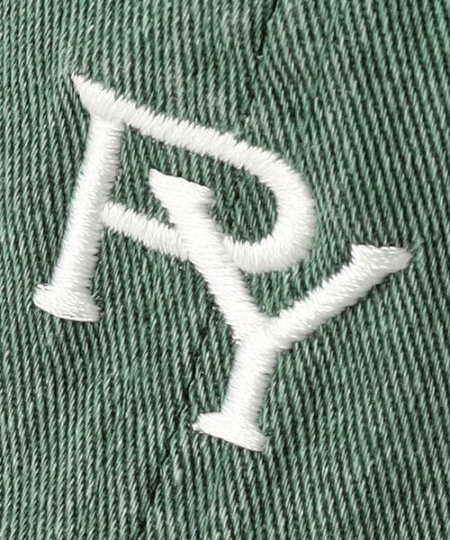 Purple&Yellow（パープルアンドイエロー）の「コットンツイル／コットンツイルピグメント加工ロゴ刺繍ローキャップ（キャップ・メンズ・ブラック/チャコール/グリーン/オレンジ・FREE）」の14枚目の写真