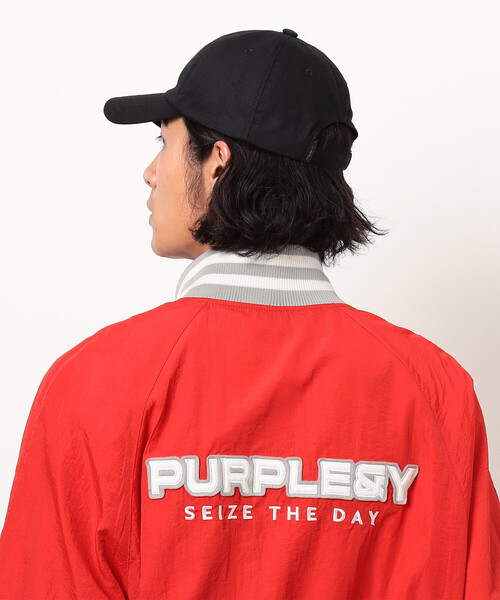 Purple&Yellow（パープルアンドイエロー）の「コットンツイル／コットンツイルピグメント加工ロゴ刺繍ローキャップ（キャップ・メンズ・ブラック/チャコール/グリーン/オレンジ・FREE）」の18枚目の写真