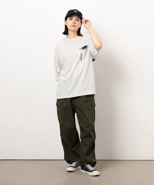 Purple&Yellow（パープルアンドイエロー）の「コットンツイル／コットンツイルピグメント加工ロゴ刺繍ローキャップ（キャップ・メンズ・ブラック/チャコール/グリーン/オレンジ・FREE）」の19枚目の写真