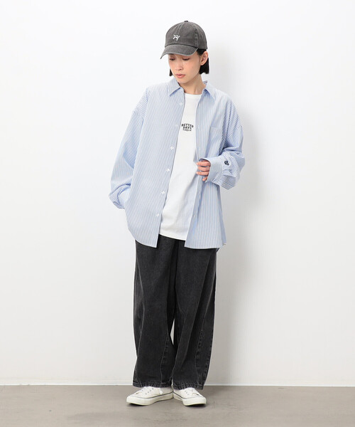 Purple&Yellow（パープルアンドイエロー）の「コットンツイル／コットンツイルピグメント加工ロゴ刺繍ローキャップ（キャップ・メンズ・ブラック/チャコール/グリーン/オレンジ・FREE）」の22枚目の写真