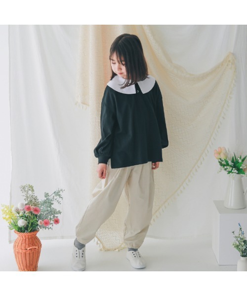 NHT（エヌエイチティー）の「エヌエイチティー ロングギャザーパンツ（その他パンツ・キッズ・カーキ/インディゴブルー/ベージュ系その他6・130cm/140cm/150cm/160cm/120cm/110cm）」の6枚目の写真