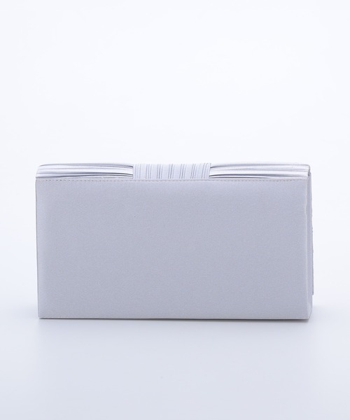 haremode（ハレモード）の「結婚式 お呼ばれ 謝恩会 成人式 対応 クラッチ サテンプリーツ チェーン付き2WAY パーティ オケージョン バッグ（クラッチバッグ・レディース・ベージュ/ブラック/シルバー・FREE）」の16枚目の写真