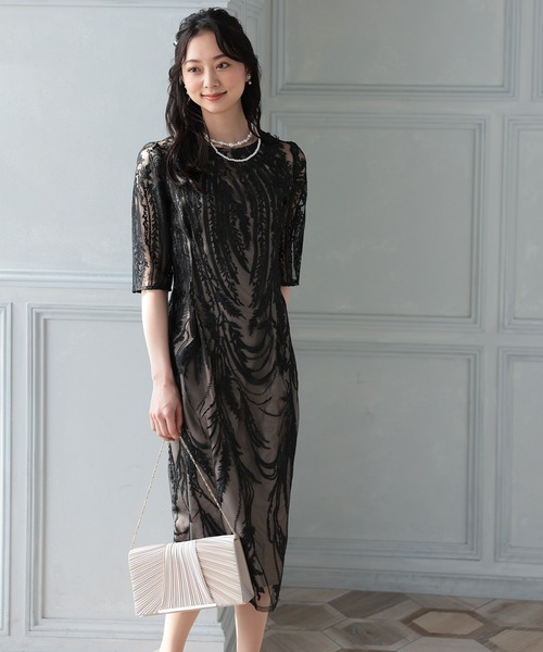 haremode（ハレモード）の「結婚式 お呼ばれ 謝恩会 成人式 対応 クラッチ サテンプリーツ チェーン付き2WAY パーティ オケージョン バッグ（クラッチバッグ・レディース・ベージュ/ブラック/シルバー・FREE）」の20枚目の写真