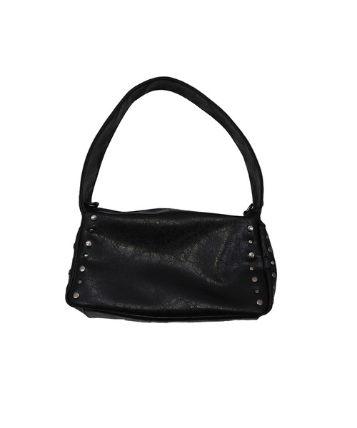 tinkerend(ティンカーエンド)の「Studded Faux Leather Shoulder Bag / スタッズフェイクレザーショルダーバッグ(ショルダーバッグ・レディース・ブラック・FREE)」の2枚目の写真