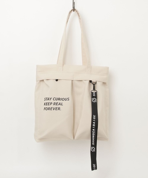 FUNALIVE(ファンアライブ)の「ABETTOR ヘビーキャンバス大容量スポーティートートバッグ(ロゴベルトアクセサリー付)(トートバッグ・メンズ・ブルー/ベージュ/ブラック・FREE)」の18枚目の写真