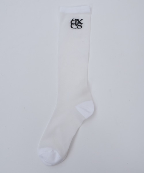axes femme（アクシーズファム）の「ロゴ入りシアーハイソックス（ソックス/靴下・レディース・ホワイト/ブラック/グレー・FREE）」の9枚目の写真