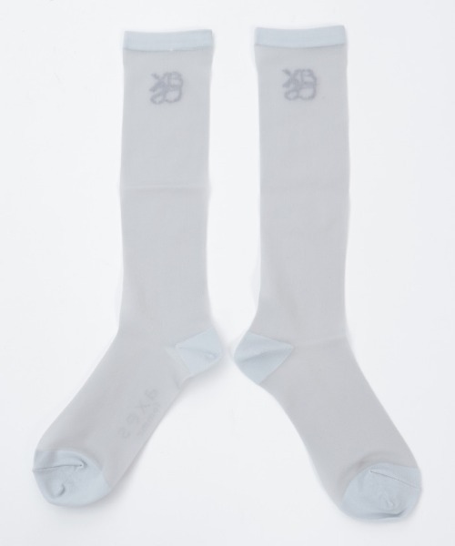 axes femme（アクシーズファム）の「ロゴ入りシアーハイソックス（ソックス/靴下・レディース・ホワイト/ブラック/グレー・FREE）」の13枚目の写真