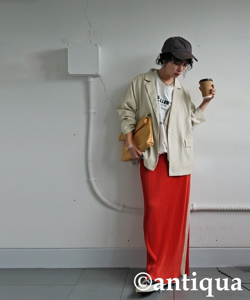 antiqua（アンティカ）の「レイヤードジャケット（テーラードジャケット・レディース・ブラック/ホワイト系その他・ONESIZE）」の10枚目の写真