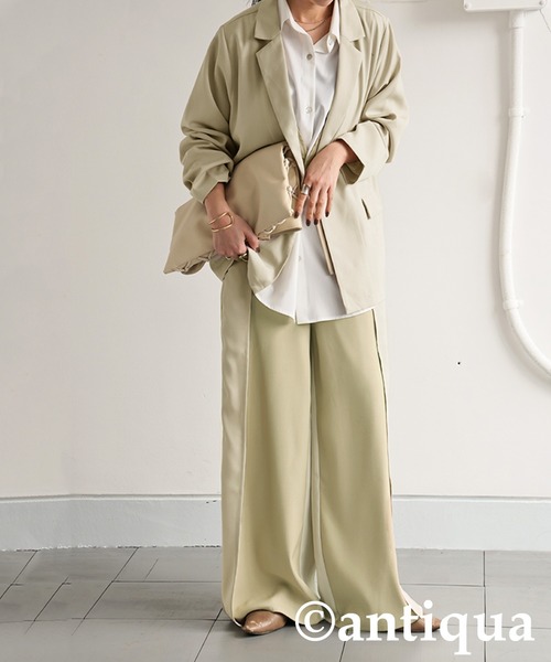 antiqua（アンティカ）の「レイヤードジャケット（テーラードジャケット・レディース・ブラック/ホワイト系その他・ONESIZE）」の12枚目の写真