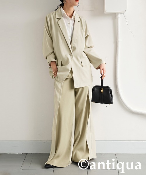 antiqua（アンティカ）の「レイヤードジャケット（テーラードジャケット・レディース・ブラック/ホワイト系その他・ONESIZE）」の14枚目の写真