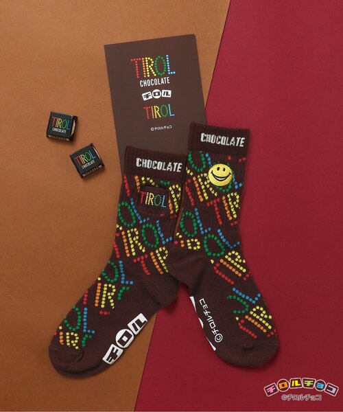 BREEZE(ブリーズ)の「チロルチョコ×ブリーズCHOCOソックス(キッズ~大人サイズ)(ソックス/靴下・キッズ・ブルー/オフホワイト/ブラック/ブラウン/レインボー・15 /18/21/24/27)」の4枚目の写真