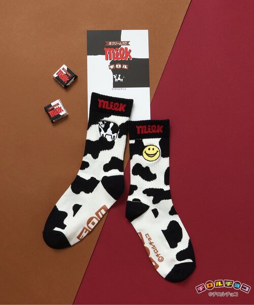 BREEZE(ブリーズ)の「チロルチョコ×ブリーズCHOCOソックス(キッズ~大人サイズ)(ソックス/靴下・キッズ・ブルー/オフホワイト/ブラック/ブラウン/レインボー・15 /18/21/24/27)」の3枚目の写真