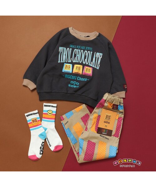 BREEZE(ブリーズ)の「チロルチョコ×ブリーズCHOCOソックス(キッズ~大人サイズ)(ソックス/靴下・キッズ・ブルー/オフホワイト/ブラック/ブラウン/レインボー・15 /18/21/24/27)」の10枚目の写真
