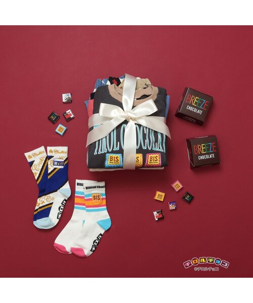 BREEZE(ブリーズ)の「チロルチョコ×ブリーズCHOCOソックス(キッズ~大人サイズ)(ソックス/靴下・キッズ・ブルー/オフホワイト/ブラック/ブラウン/レインボー・15 /18/21/24/27)」の13枚目の写真