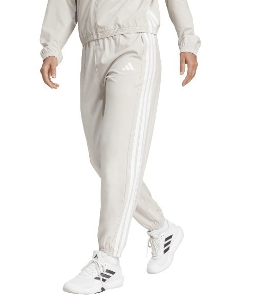 adidas(アディダス)の「アディダス adidas トレイン エッセンシャルズ スリーストライプス ウーブンパンツ(その他パンツ・レディース・ブラック/ライトグレー・M/L/S)」の1枚目の写真