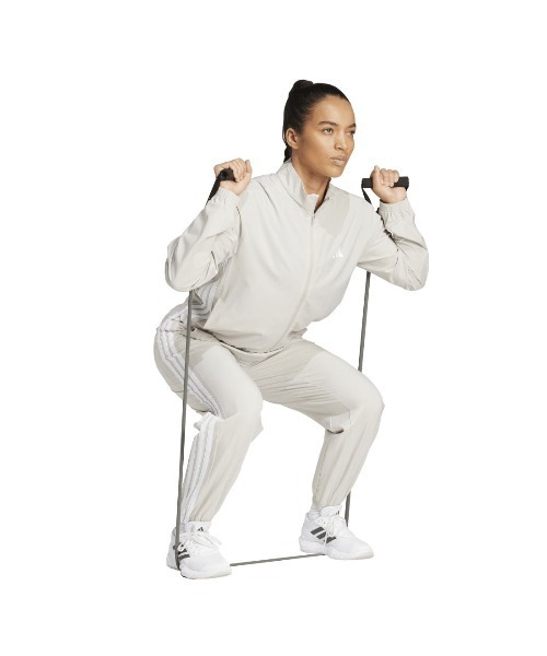 adidas(アディダス)の「アディダス adidas トレイン エッセンシャルズ スリーストライプス ウーブンパンツ(その他パンツ・レディース・ブラック/ライトグレー・M/L/S)」の12枚目の写真