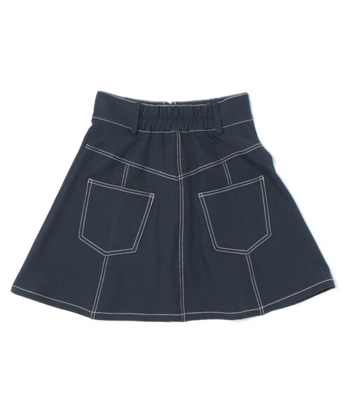 REDYAZEL（レディアゼル）の「【セットアップ可能】バイカラーステッチフレアミニスカート（スカート・レディース・ベージュ/ネイビー/ブルー・SMALL/MEDIUM）」の20枚目の写真