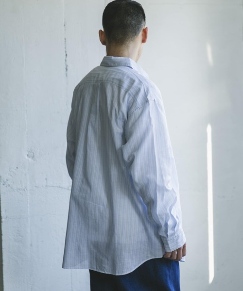 URBAN RESEARCH DOORS(アーバンリサーチドアーズ)の「シアーボイルストライプロングスリーブシャツ(シャツ/ブラウス・メンズ・ブルー系その他/グリーン系その他・LARGE/MEDIUM)」の21枚目の写真