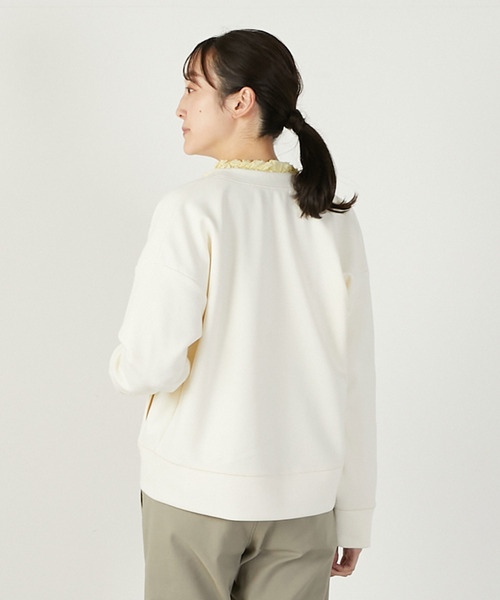 MELROSE claire（メルローズ クレール）の「【リップルジップアップカットブルゾン】（ブルゾン・レディース・ネイビー/アイボリー/杢グレー・FREE）」の5枚目の写真