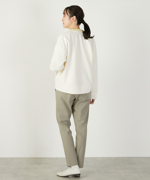 MELROSE claire（メルローズ クレール）の「【リップルジップアップカットブルゾン】（ブルゾン・レディース・ネイビー/アイボリー/杢グレー・FREE）」の9枚目の写真