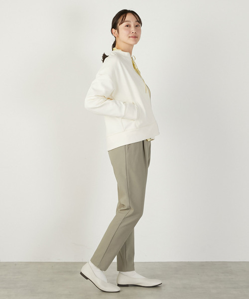 MELROSE claire（メルローズ クレール）の「【リップルジップアップカットブルゾン】（ブルゾン・レディース・ネイビー/アイボリー/杢グレー・FREE）」の10枚目の写真