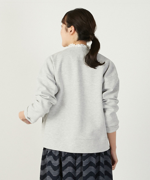 MELROSE claire（メルローズ クレール）の「【リップルジップアップカットブルゾン】（ブルゾン・レディース・ネイビー/アイボリー/杢グレー・FREE）」の13枚目の写真