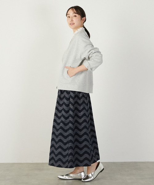 MELROSE claire（メルローズ クレール）の「【リップルジップアップカットブルゾン】（ブルゾン・レディース・ネイビー/アイボリー/杢グレー・FREE）」の17枚目の写真