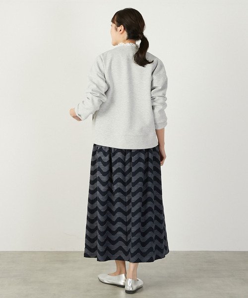 MELROSE claire（メルローズ クレール）の「【リップルジップアップカットブルゾン】（ブルゾン・レディース・ネイビー/アイボリー/杢グレー・FREE）」の18枚目の写真
