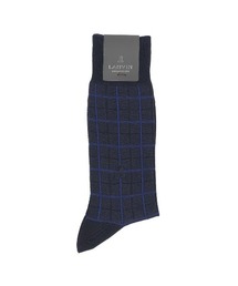 LANVIN collection（ランバン コレクション）の「LANVIN COLLECTION 抗菌防臭 足底メッシュ編み 涼感 チェック柄 ビジネスソックス 02402032（ソックス/靴下）」