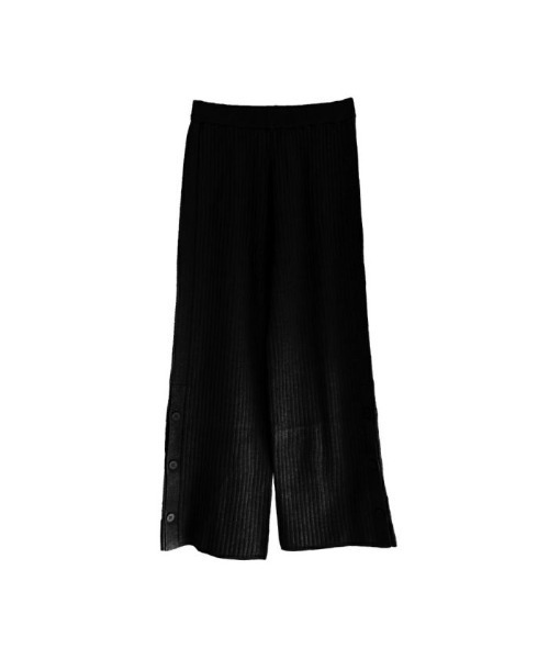 aquagarage(アクアガレージ)の「裾サイドボタンニットパンツ(その他パンツ・レディース・ブラック・L/S)」の12枚目の写真