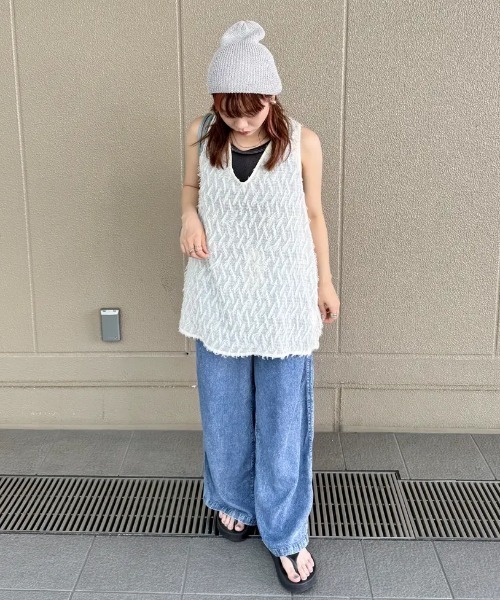 ROSE BUD（ローズバッド）の「BEANIE（ニットキャップ/ビーニー・レディース・ベージュ/グレー/ブラック・ONE SIZE）」の20枚目の写真