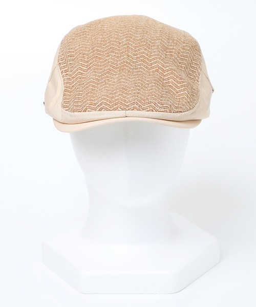 14+(イチヨンプラス)の「HERRINGBONE HANTING(ハンチング/ベレー帽・レディース・ブラック/ベージュ/グレー・M)」の4枚目の写真