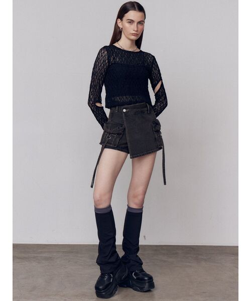 EMODA（エモダ）の「レースハングカットトップ（Tシャツ/カットソー・レディース・ホワイト/ブラック/ネイビー・FREE）」の21枚目の写真