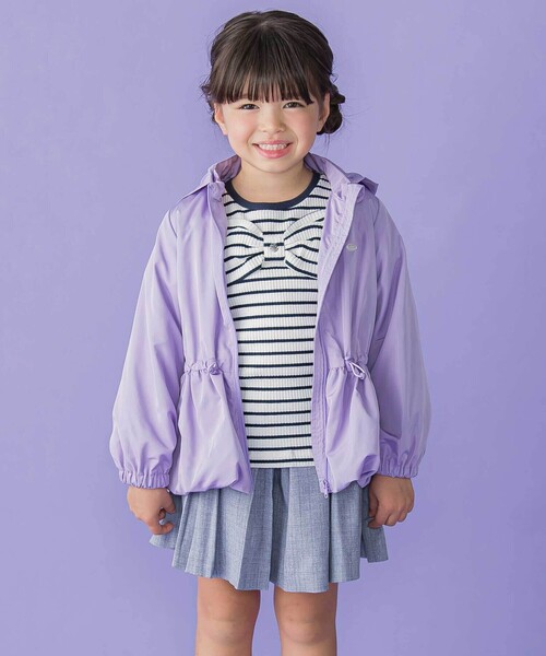 BeBe Petits Pois Vert（ベベプチポワヴェール）の「リブボーダーリボンポイントTシャツ(95~150cm)（Tシャツ/カットソー・キッズ・レッド系その他/ブルー系その他2・120cm/130cm/140cm/110cm）」の7枚目の写真