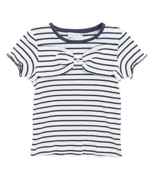 BeBe Petits Pois Vert（ベベプチポワヴェール）の「リブボーダーリボンポイントTシャツ(95~150cm)（Tシャツ/カットソー・キッズ・レッド系その他/ブルー系その他2・120cm/130cm/140cm/110cm）」の8枚目の写真