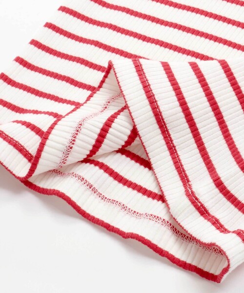 BeBe Petits Pois Vert（ベベプチポワヴェール）の「リブボーダーリボンポイントTシャツ(95~150cm)（Tシャツ/カットソー・キッズ・レッド系その他/ブルー系その他2・120cm/130cm/140cm/110cm）」の15枚目の写真