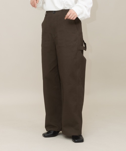 meeny miny（ミーニーマイニー）の「【meeny miny】〈CAT&BAKES 9456〉コラボ Bakeryパンツ（その他パンツ・レディース・ホワイト/ブラック/カーキ・MEDIUM/LARGE）」の3枚目の写真