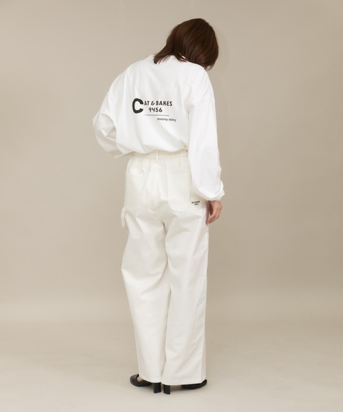 meeny miny（ミーニーマイニー）の「【meeny miny】〈CAT&BAKES 9456〉コラボ Bakeryパンツ（その他パンツ・レディース・ホワイト/ブラック/カーキ・MEDIUM/LARGE）」の16枚目の写真