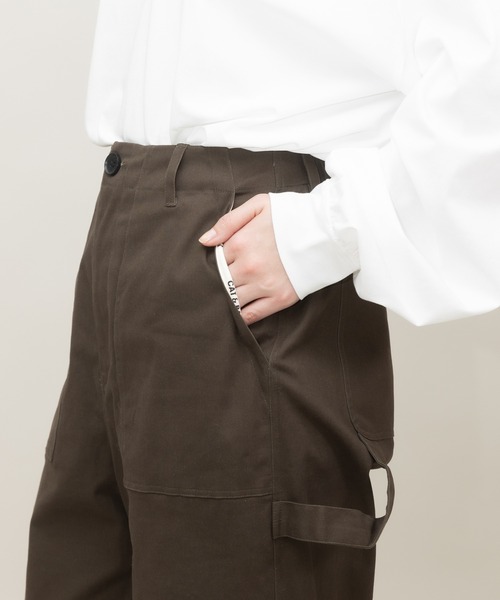 meeny miny（ミーニーマイニー）の「【meeny miny】〈CAT&BAKES 9456〉コラボ Bakeryパンツ（その他パンツ・レディース・ホワイト/ブラック/カーキ・MEDIUM/LARGE）」の9枚目の写真