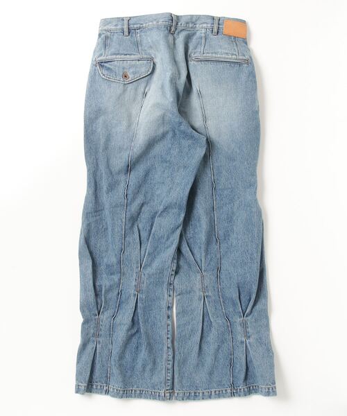 【*a様 最終値下げKHOKI　Drapedesignpants　サイズ1　イン KHOKI 3D cutting denim pants (Black) -FASCINATE
