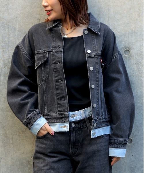 90s Levi's 70503-02 Black Denim Jacket 黒 XL リーバイス