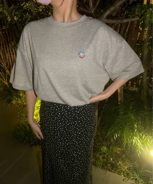 ALWAYS GOOD TIME(オルウェイズグッドタイム)の「【Where's Wally/ウォーリーを探せ】天竺 BOXシルエット/WIDシルエット型 プリント/刺繍 半袖Tシャツ(Tシャツ/カットソー・レディース・ピンク/ホワイト系2/ホワイト系1/ネイビー/クリーム/サックスブルー/グレー/ブラック・L/M)」の17枚目の写真