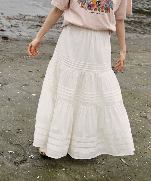 インド ピンタックスカート