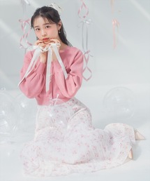 ランダムプリーツフラワースカート