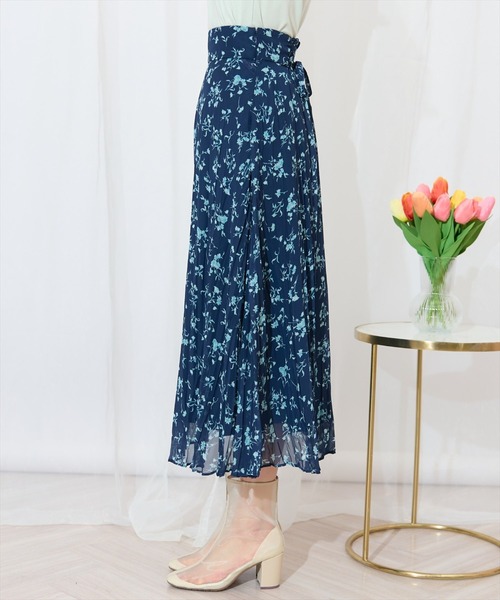 WILLSELECTION（ウィルセレクション）の「ランダムプリーツフラワースカート（スカート・レディース・ブルー/ネイビー/ピンク・FREE）」の6枚目の写真