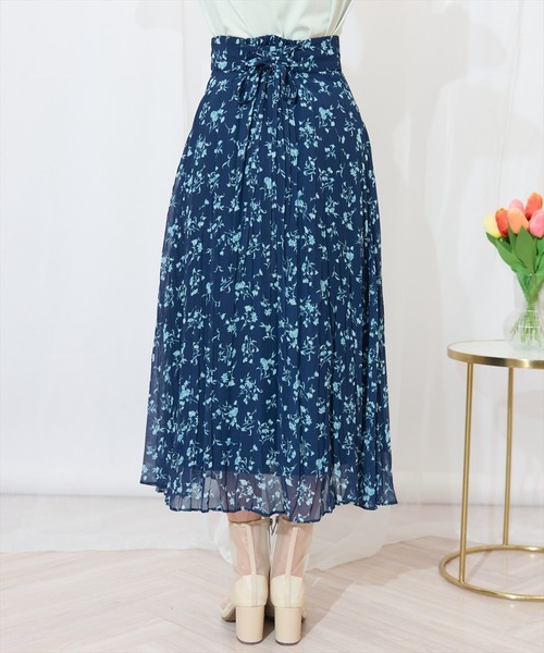 WILLSELECTION（ウィルセレクション）の「ランダムプリーツフラワースカート（スカート・レディース・ブルー/ネイビー/ピンク・FREE）」の7枚目の写真